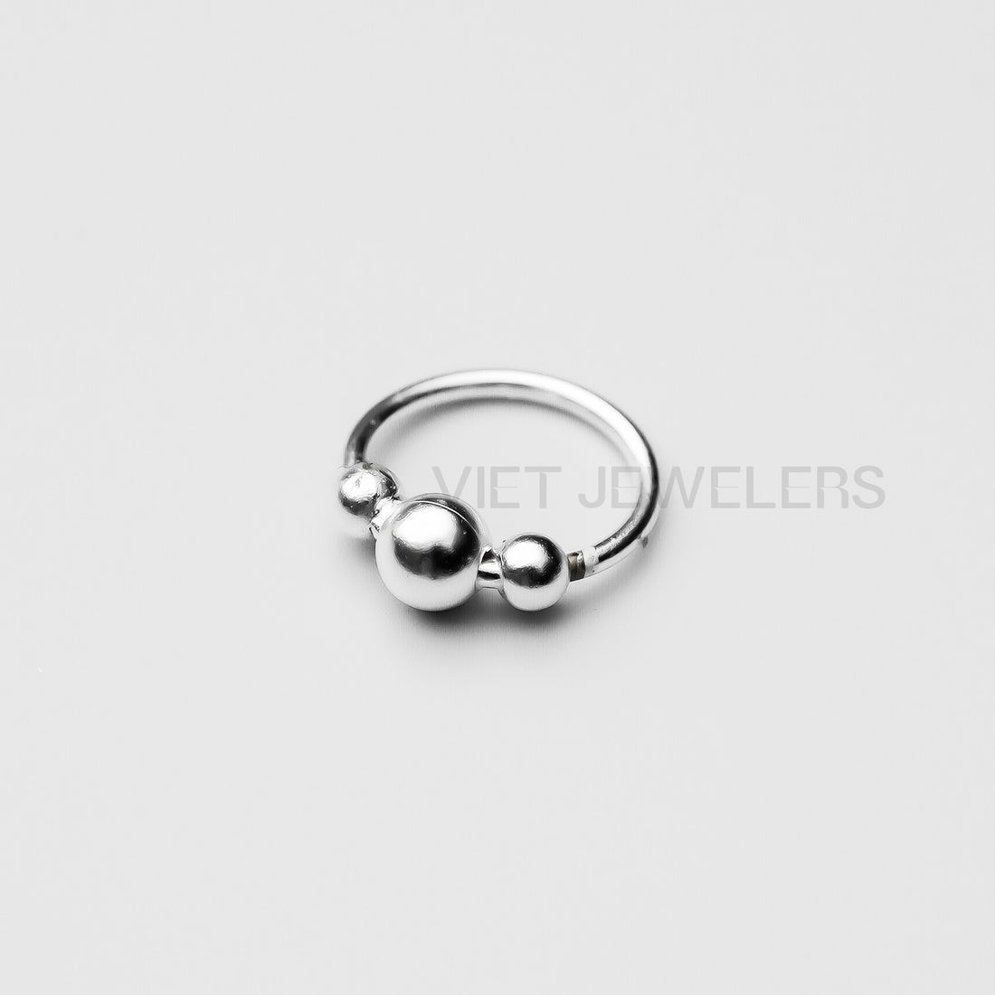 Triple Ball Nose Ring