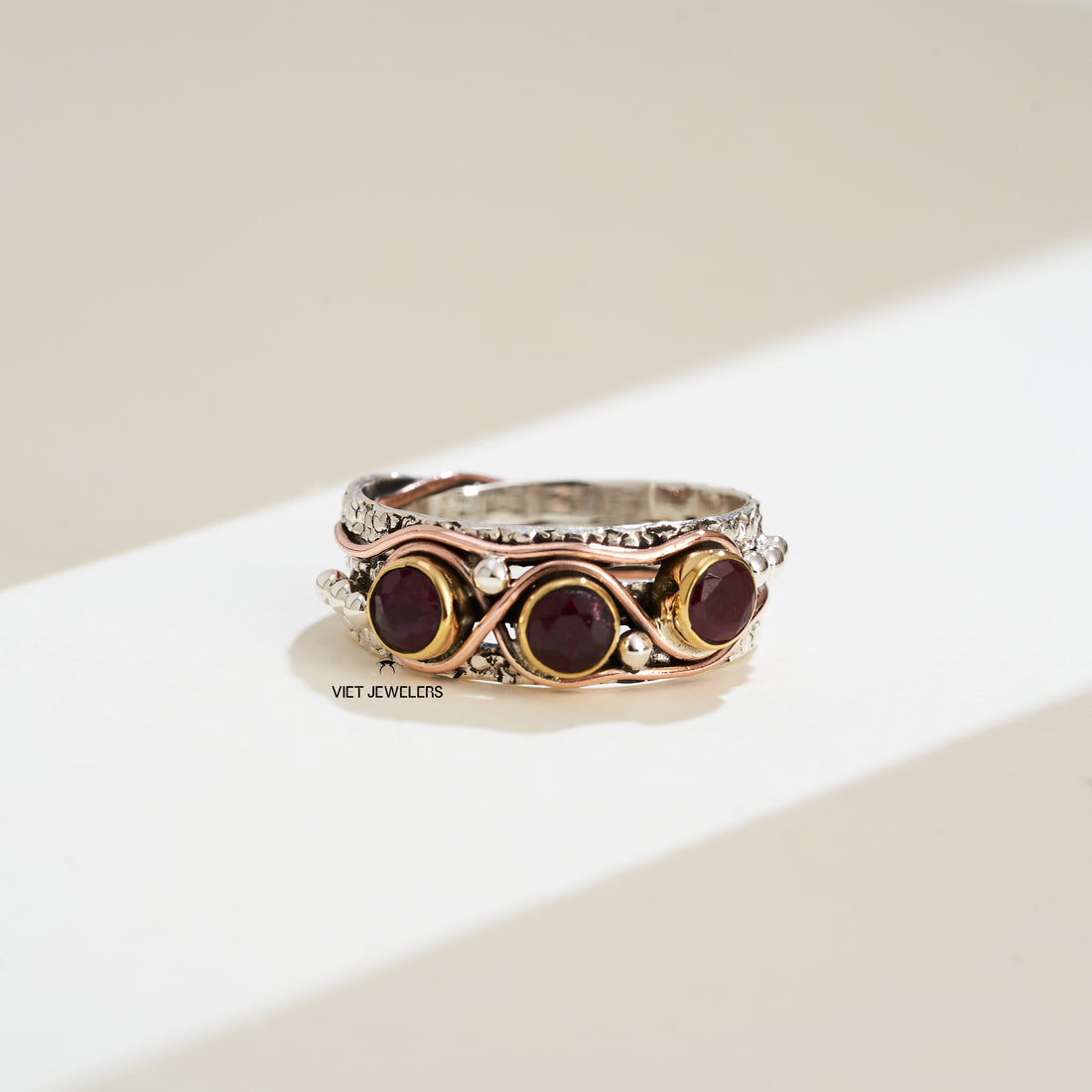 Copper Wire Gainet Silver Ring