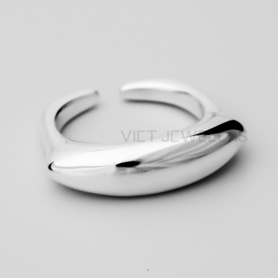 Open Bow Twist Silver Ring