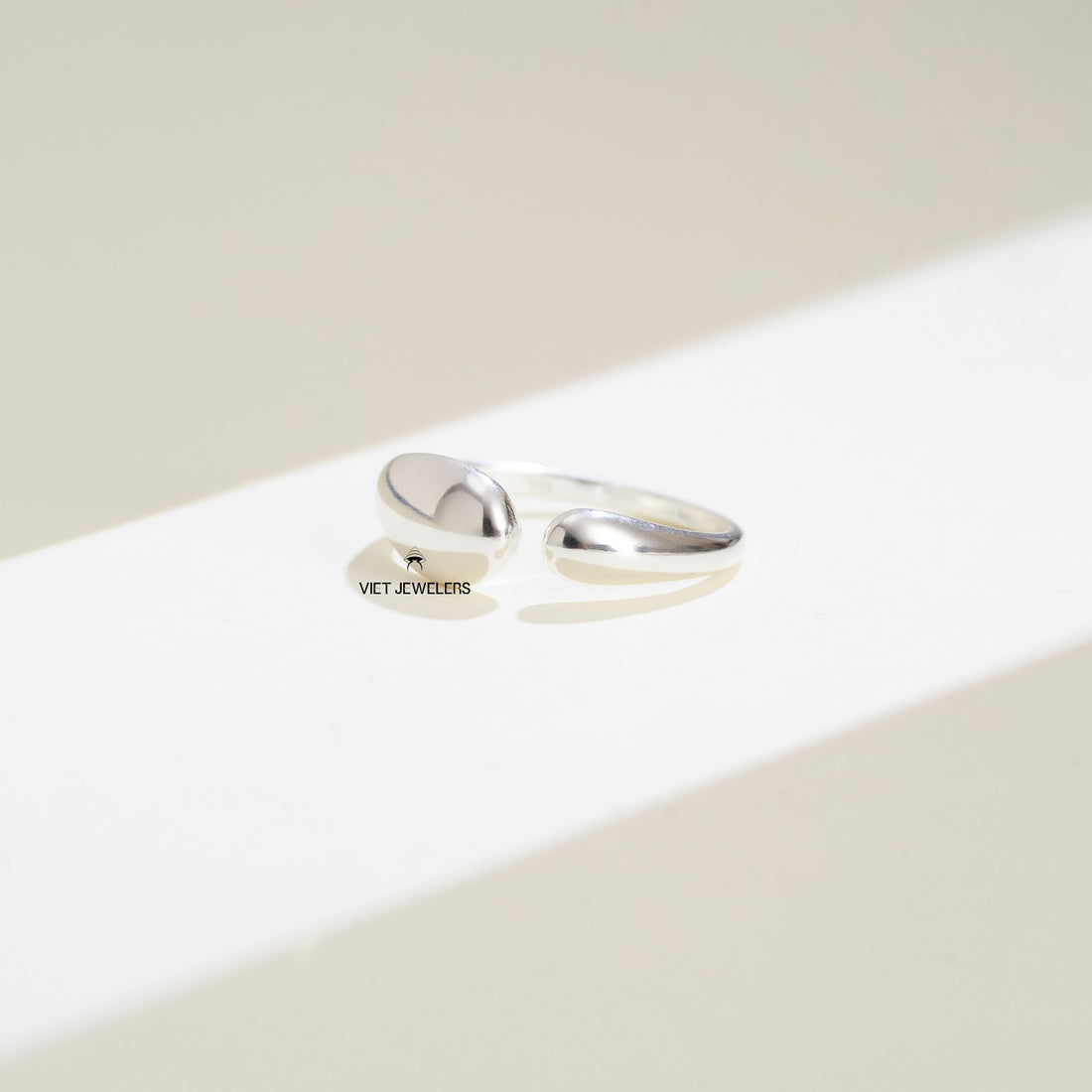 Open Buble Belt Silver Ring