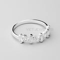 Multi Rectangle Gem Silver Ring